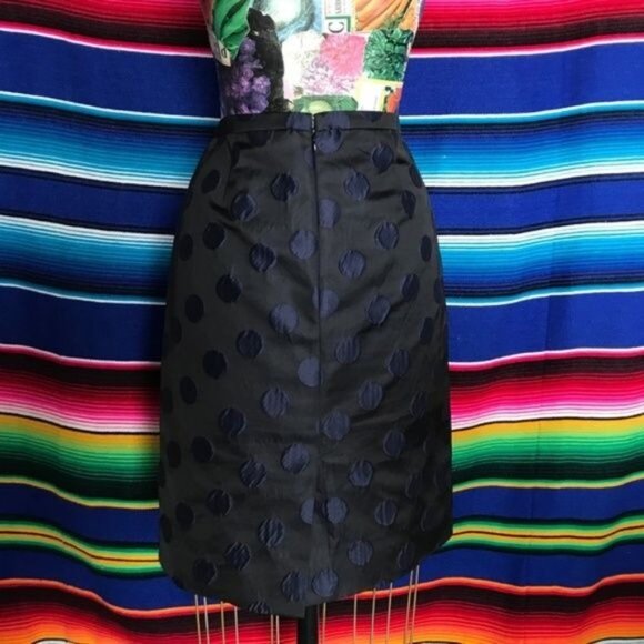 J Crew No 2 Circle Pencil Skirt Polka Dot Sheath - Picture 5 of 8
